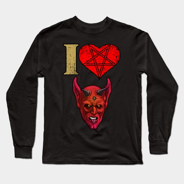I heart satan Long Sleeve T-Shirt by HEJK81